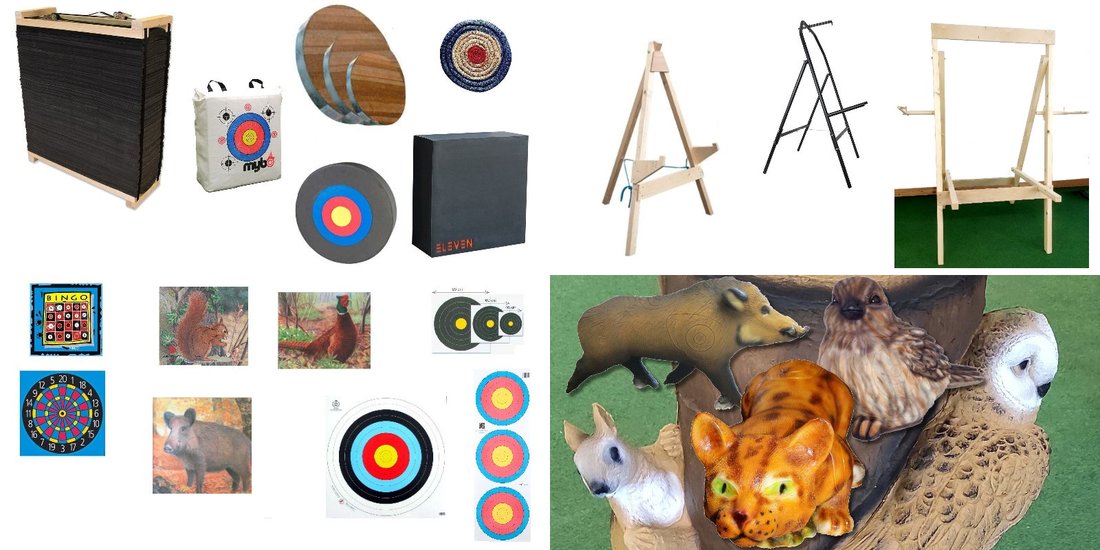 Zielscheiben, Ständer, Scheibenauflagen und viele 3D Targets